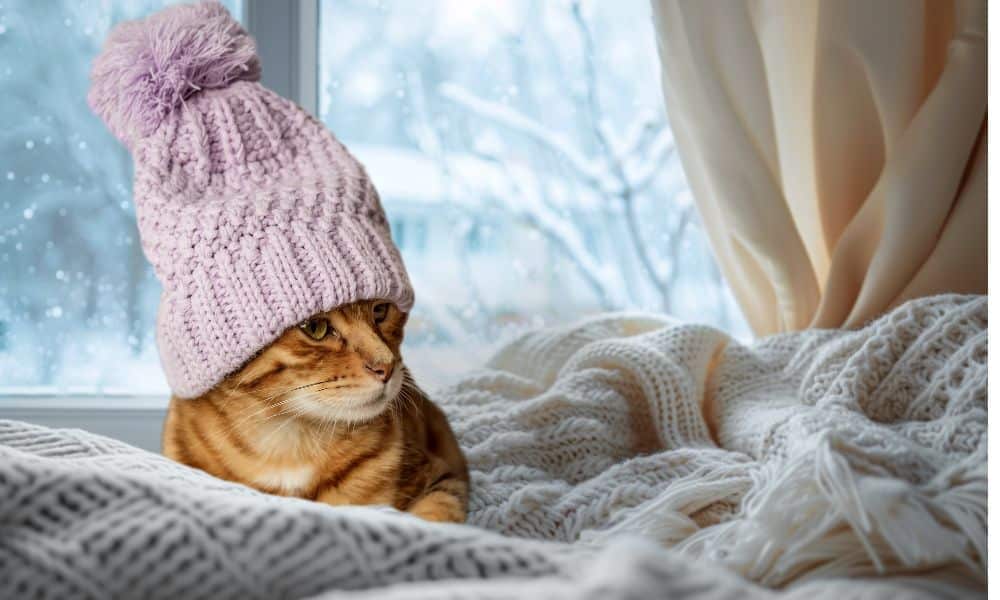 how to keep senior cats warm in winter 