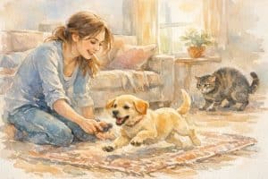 cat showing defensive behavior