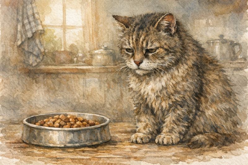 cat is not eating food