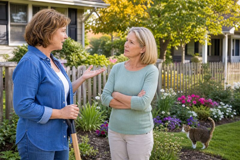 discussing the issue with your neighbor