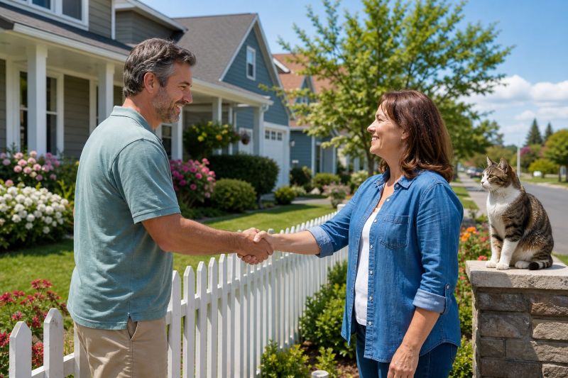 friendly contact with neighbors
