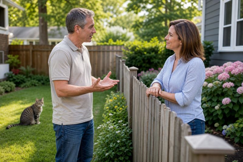 talking to a neighbor